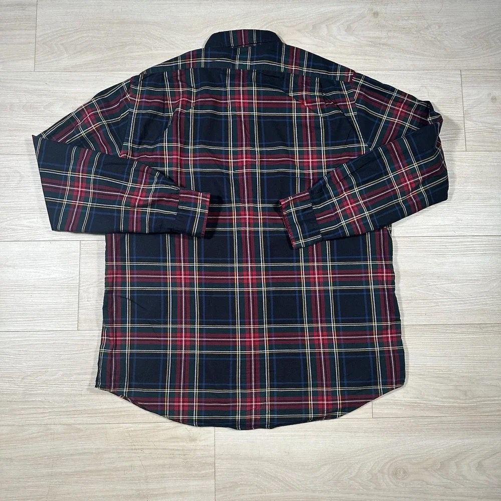 Polo Ralph Lauren Shirt Mens XL Red Plaid Classic Fit Button up Long Sleeve 90s - Picture 5 of 9